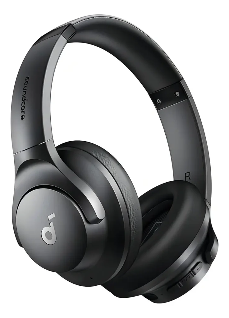Fone de Ouvido Bluetooth soundcore Q20i da Anker, ANC Híbrido Ativo, 60H,Áudio Hi-Res Graves Potentes, Cancelamento de Ruído Headphone Bluetooth Over Ear, Personalização de Som via App, Preto